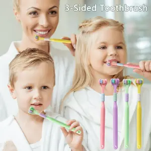 Cepillo de dientes tres caras limpieza b