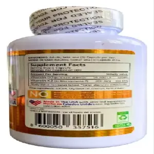Vitamina D3 de 10.000 UI + K2 de 200 mcg