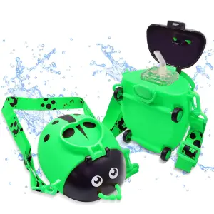 Botilito Agua Niños Mariquita Verde