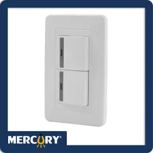 INTERRUPTOR DOBLE CONMUTABLE MERCURY BL