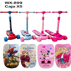 Patineta De Personajes Con Luz  WX-899