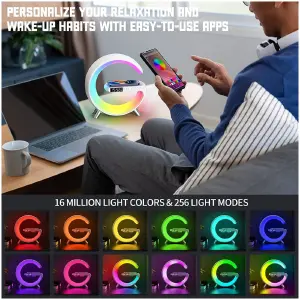Lampara De Mesa Y Estación de Carga RGB