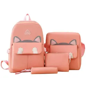 Maleta Morral Kit Escolar 4 Piezas Rosa