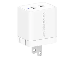 CARGADOR VIDVIE 40W GaN DUAL TIPO C