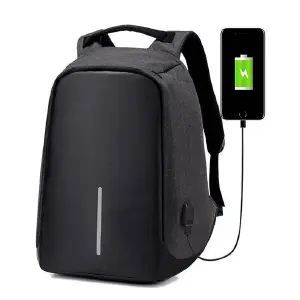 Morral Maleta Antirrobo Con Puerto  Negr