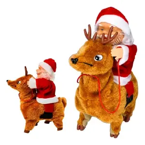 PAPA NOEL + RENO PELUCHE