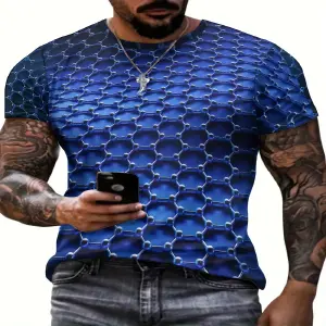 Camiseta Estampado 3D, Geometrico