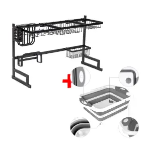 Combo Escurridor + Tabla de Picar: ¡Organización y Estilo en tu Cocina! - Combo Escurridor + tabla de picar