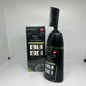 Tinte Shampoo Negro Con Peine