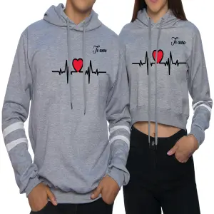 Buzo, Buso Hoodie corazon electrico Gris