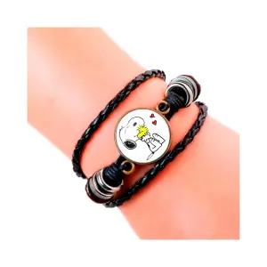 Pulsera Cuero Cristal Sistema Solar Cosm