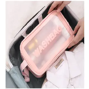 "Set de 2 Bolsos de maquillaje de viaje
