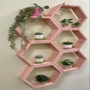 Repisa Flotante Hexa: Elegancia y funcionalidad para tu hogar - Repisa Flotante hexa