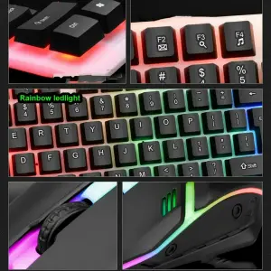 Combo Gamer Teclado Luces + Mouse Luces