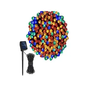 Luz Led solar 100 bombillos RGB navideña