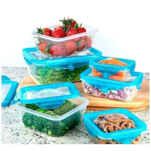 Set Recipientes x6 Con Tapas En Silicona