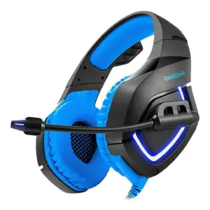 Audífonos gamer Onikuma K1-B black y blu