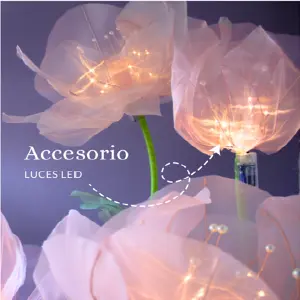 Flores de Organza Luminarias