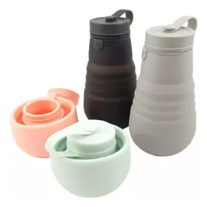 Botella Plegable Silicona Cierra Herméti