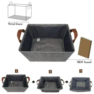 CANASTA CAJA ORGANIZADOR RIGIDO PLEGABLE