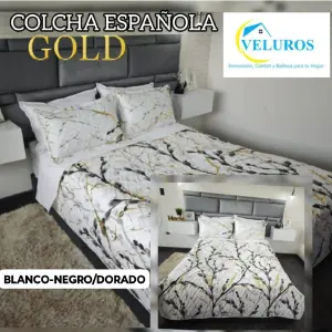 COLCHA ESPAÑOLA GOLD VELUROS 1.60