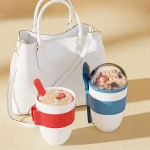 Vaso Yogurt Cereales Tapa Cuchara 16CM08
