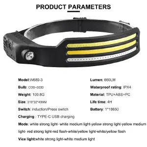 LÁMPARA LED MULTIFUNCION CON SENSOR