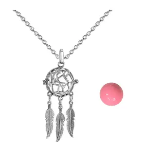 Collar Llamador De Angel Corazon Tejido