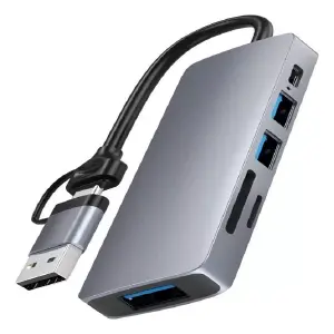 Hub  Doble Usb 3.0/2.0 O Tipo C 5 EN 1