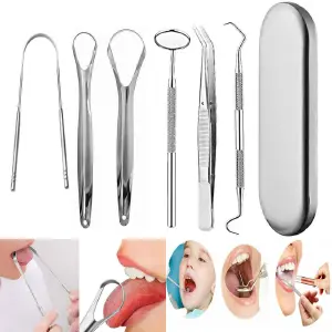 Kit dental limpieza oral en acero set de