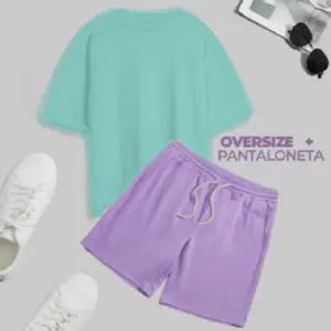 Camiseta Pantaloneta Conjunto LILA+AZULA