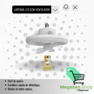 LÁMPARA LED CON VENTILADOR