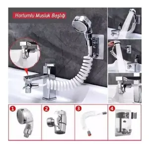 Grifo Extensor Baño Cabezal Con Soporte