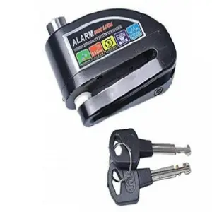 Candado de Disco con Alarma para Motocicletas y Bicicletas - Candado con llave para el disco de moto
