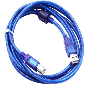 Cable Impresora 5 Metros Blindado Azul
