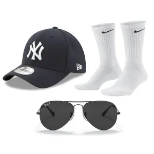 KIT GORRA NY+GAFAS RAYBAN+MEDIAS NIKE
