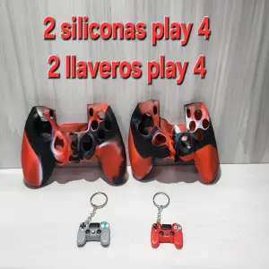 super combo 2 silicon+2 llaveros play