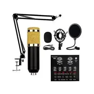 KIT MICROFONO CONDENSADOR BM-800+ V8