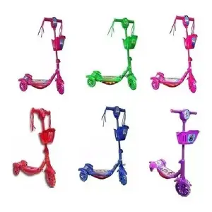 Scooter Patineta Niños Luces Canasta