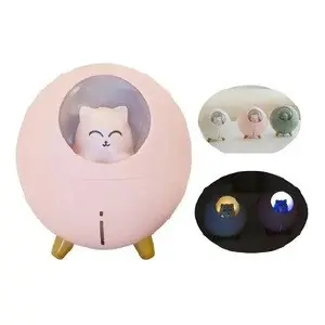 Humidificador Gato Aromaterapia Led 7 Co