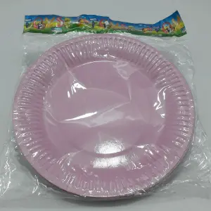 PLATO ROSADO PALIDO CARTON BOLSA 18CM X