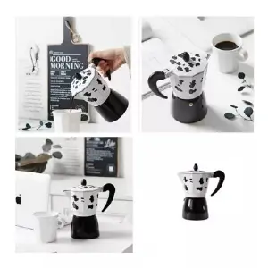 Cafetera Italiana 6 Tazas Diseño vaca