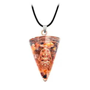 Collar Orgonita Mano Granate Cuarzo Estu