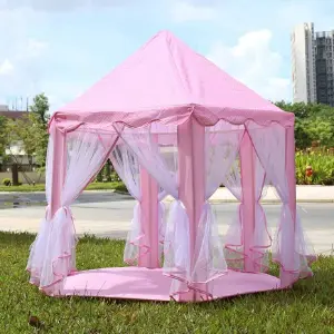 CARPA CASTILLO CON VELO AZUL Y ROSA