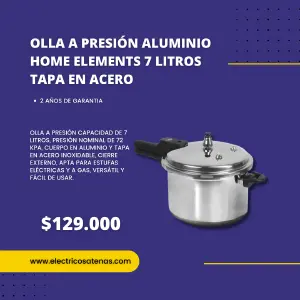 Olla a presion 7 litros home elements