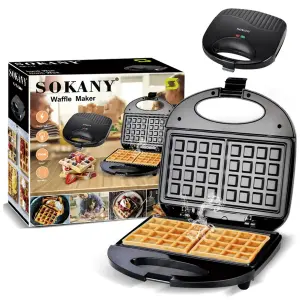 Wafflera 2 Puestos 750w Electrica LED SK