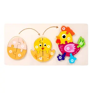 Rompecabezas Evolucion Gallina 3d Juego