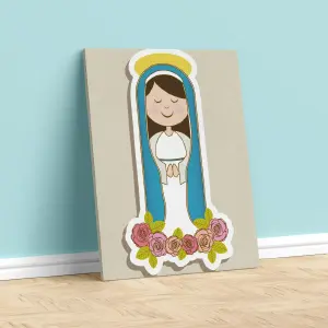 VIRGEN NIÑOS LIENZO 01