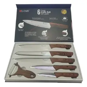 Set 6 Cuchillos Madera Alomi
