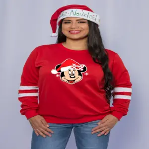 Buzo, Saco Hoodie Minnie Navideño